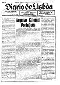 Quinta,  8 de Agosto de 1929 (1ª edição)
