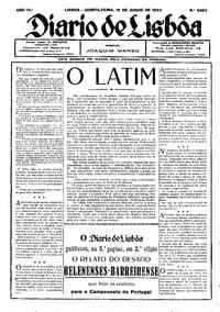 Quinta, 15 de Junho de 1933 (1ª edição)