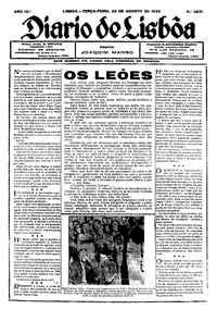 Terça, 22 de Agosto de 1933 (2ª edição)